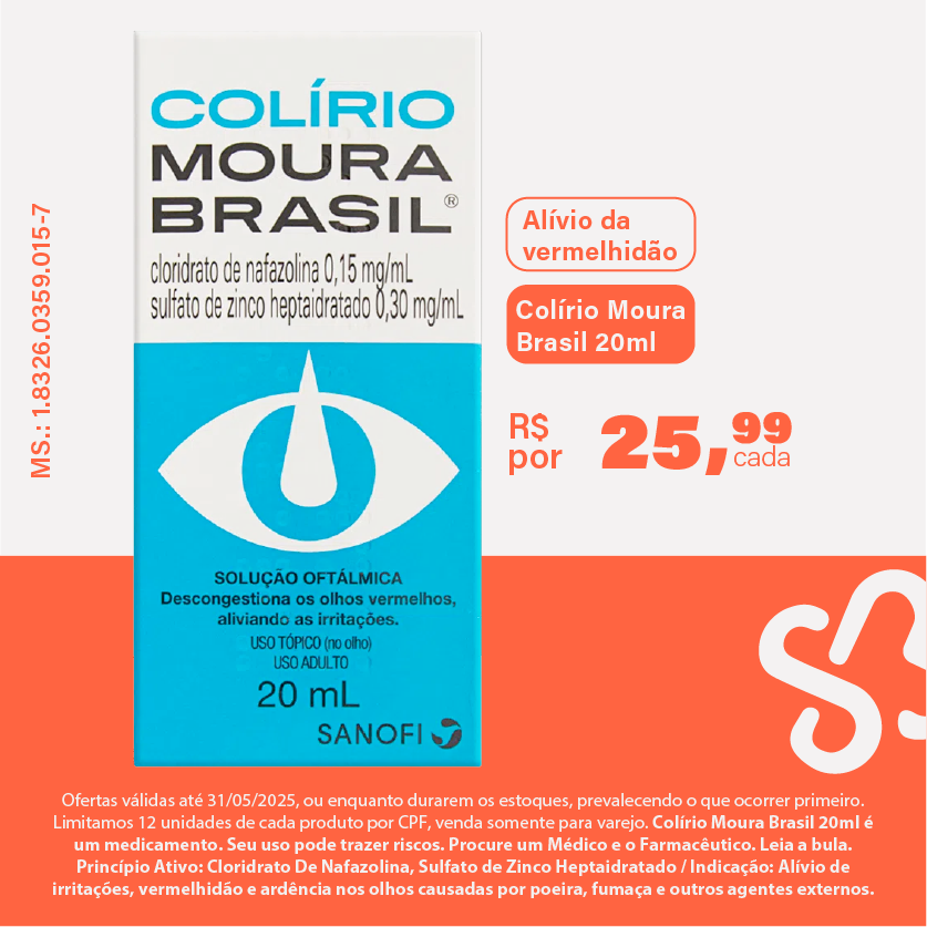 Colírio Moura Brasil 20ml