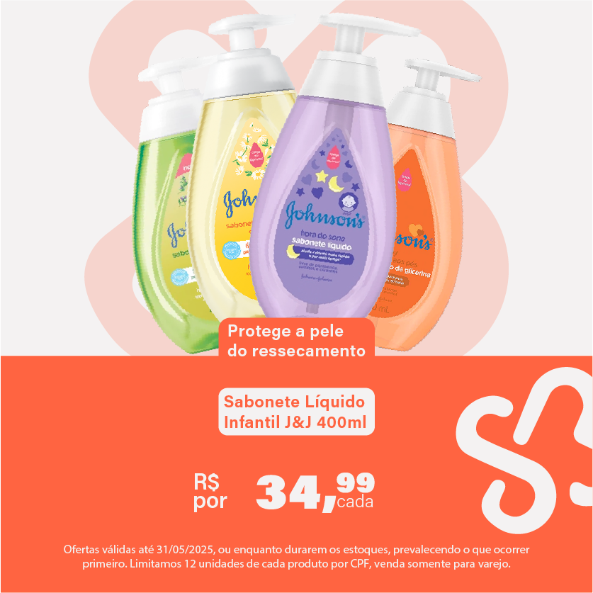 Sabonete Líquido Infantil J&J 400ml