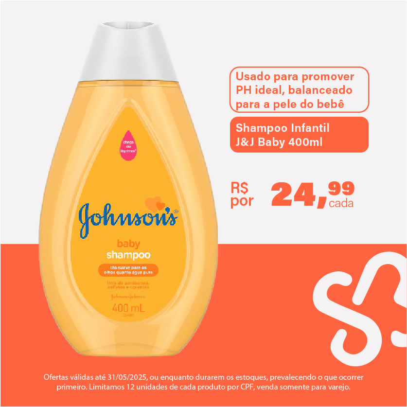 Shampoo Infantil J&J Baby 400ml