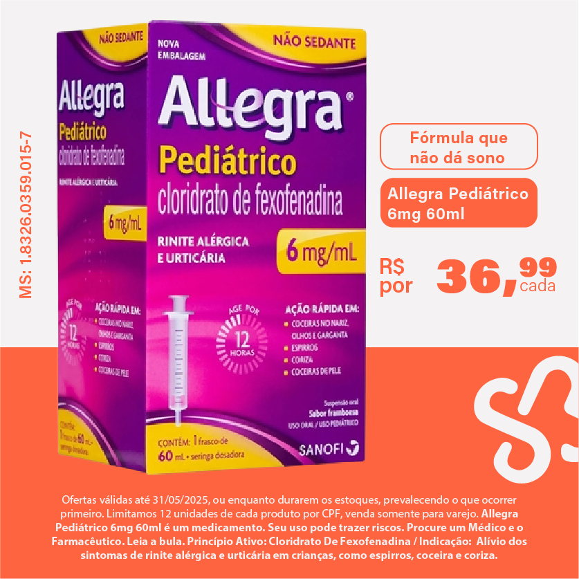 Allegra Pediátrico 6mg 60ml