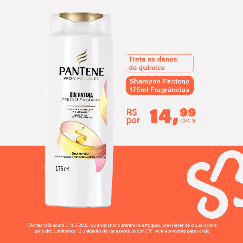 Shampoo Pantene 175ml Fragrâncias