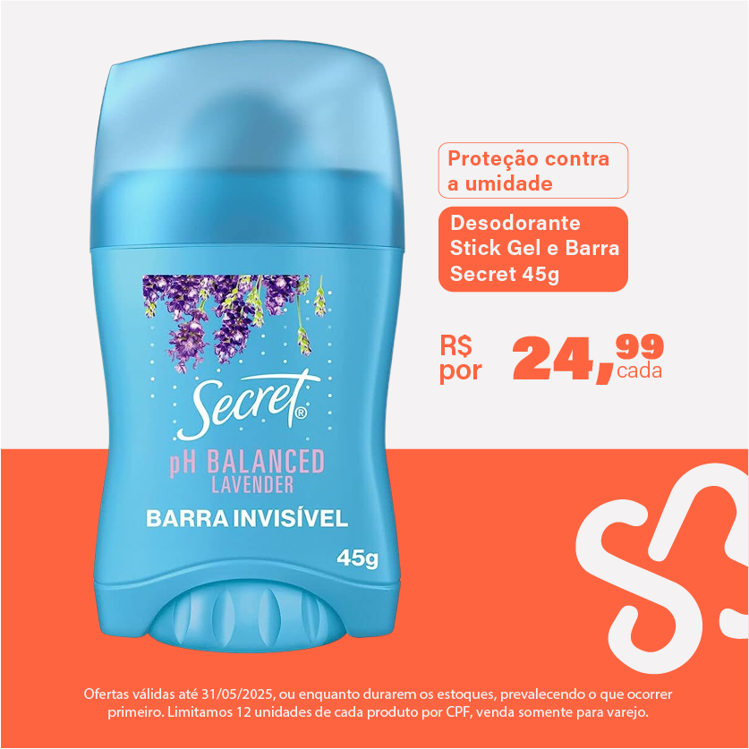 Desodorante Stick Barra Secret 45g