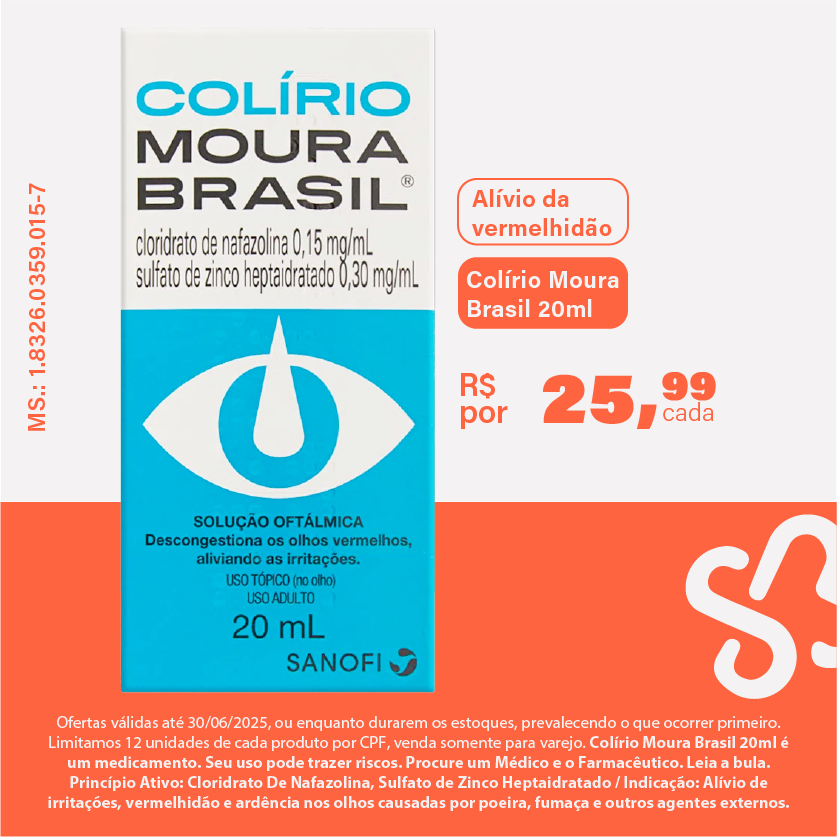 Colírio Moura Brasil 20ml