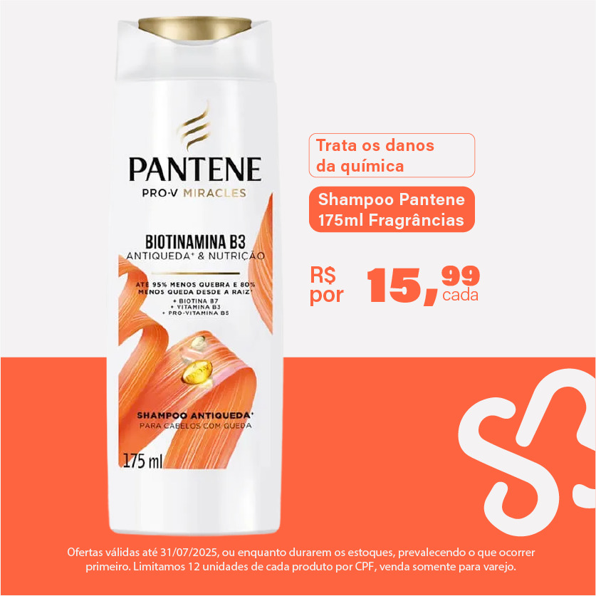 Shampoo Pantene 175ml Fragrâncias