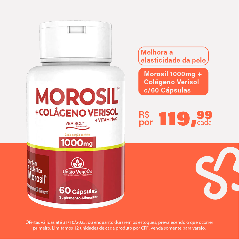 Morosil 1000mg + Colágeno Verisol c/60 Cápsulas