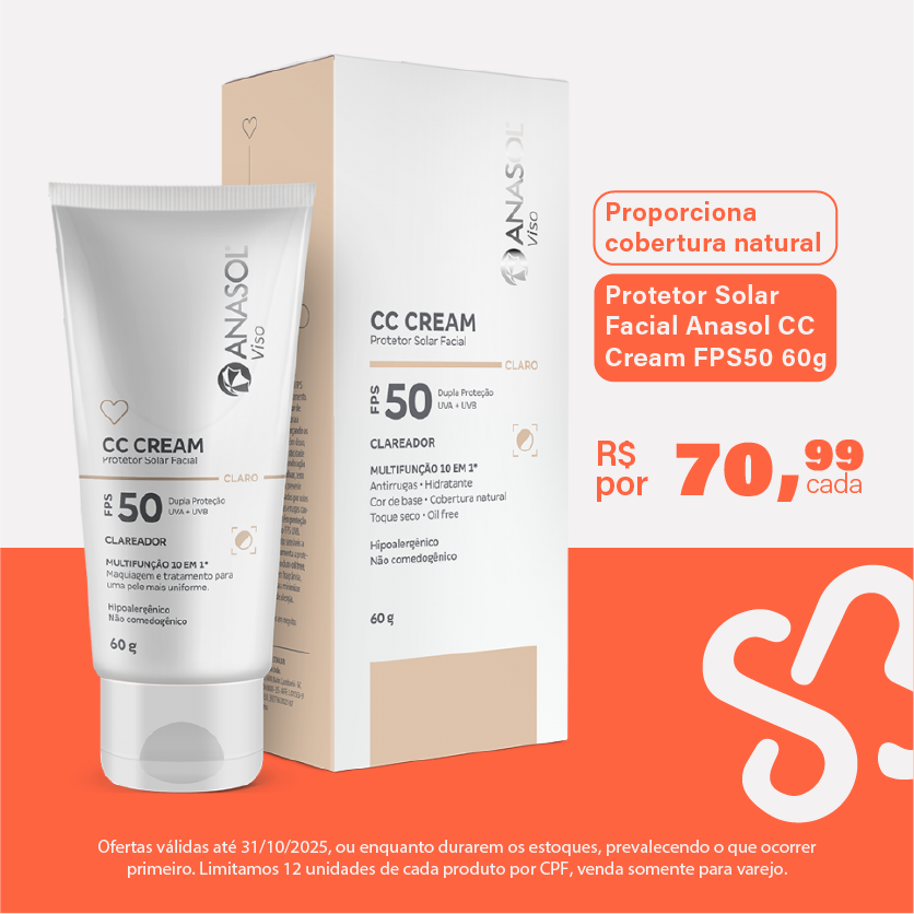 Protetor Solar Facial Anasol CC Cream FPS50 60g