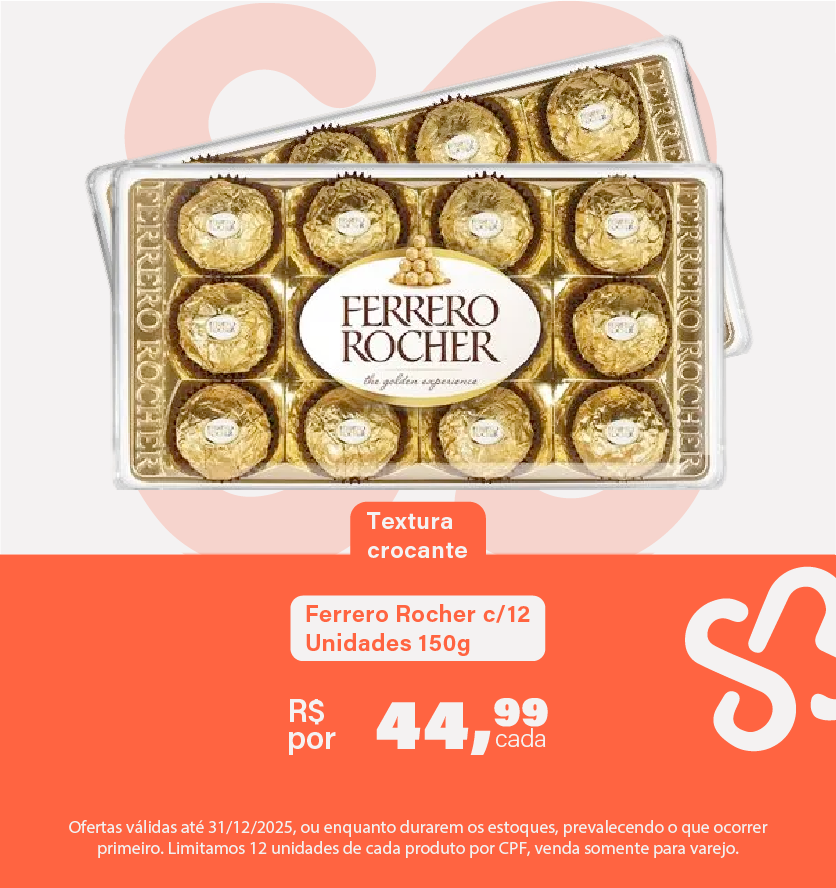 Ferrero Rocher c/12 Unidades 150g