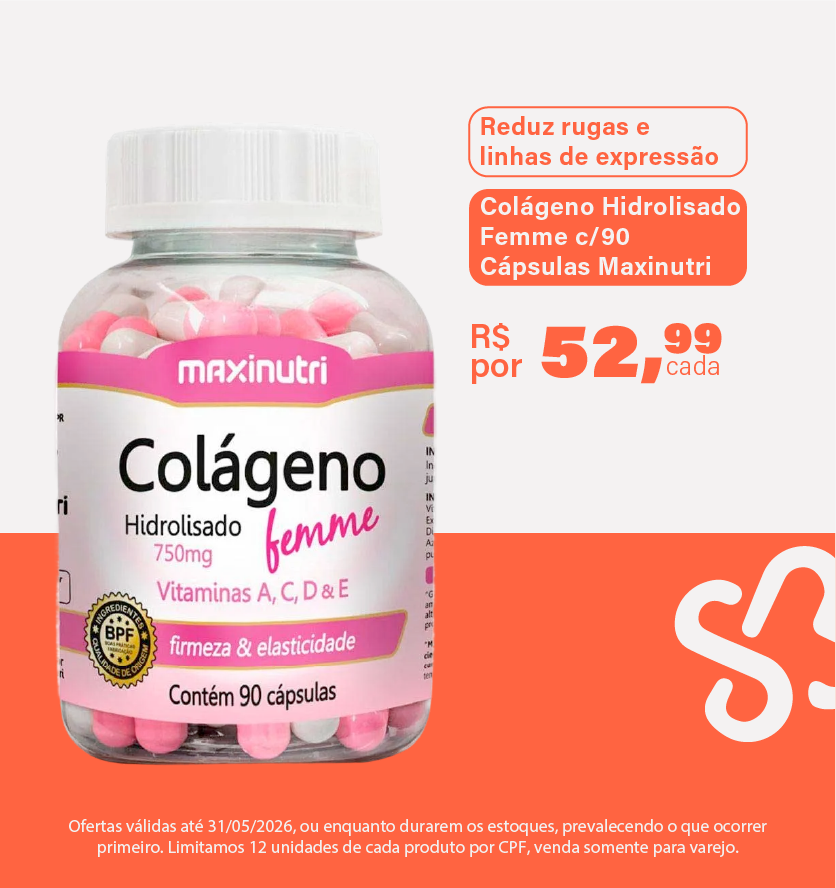 Colágeno Hidrolisado Femme c/90 Cápsulas Maxinutri