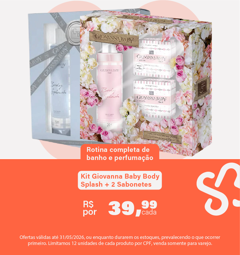 Kit Giovanna Baby Body Splash + 2 Sabonetes